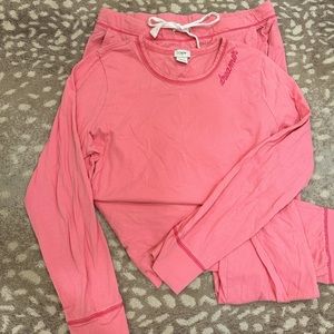 JCrew 2-piece embroidered“dreamer” pj set, size Large, in azalea pink